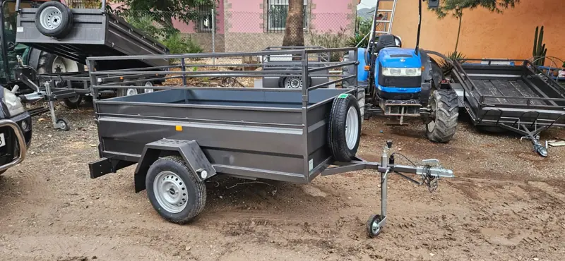 Remolque de caja de un eje con adrales